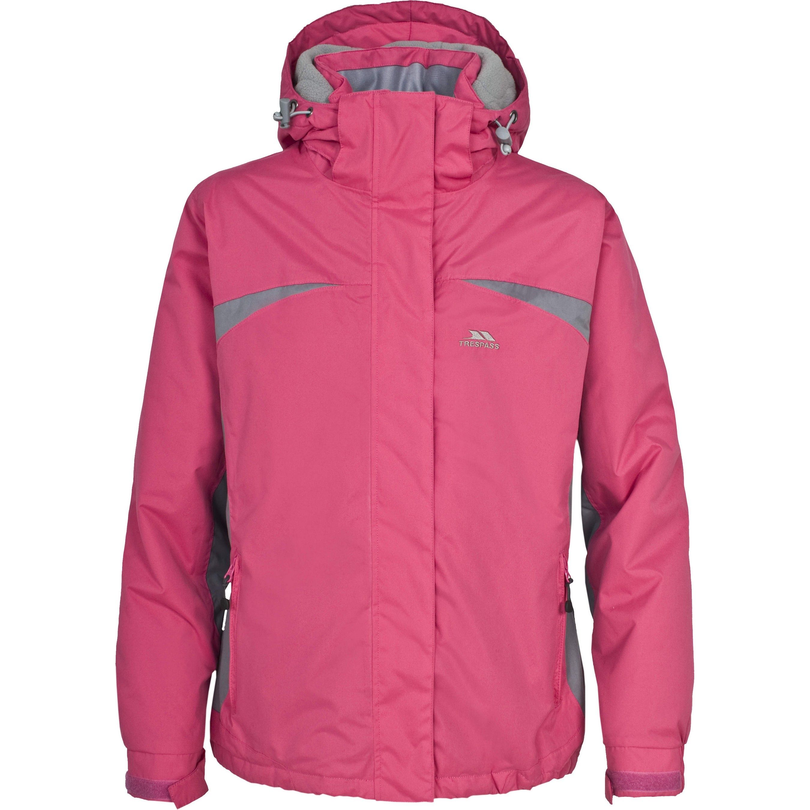Girls waterproof thermal ski jacket with taped seams. Windproof. Coldheat insulation technology. Fleece lining. Removable pop-off hood. 2 front zip pockets. Soft feel fabric. Shell: 100% polyester. Microfibre PU coating. Lining: 100% polyester. Padding: 100% polyester. Sizing (chest): 9-10 (28in/71cm), 11-12 (31in/79cm), 13-14 (33in/84cm), 15-16 (34in/86cm).