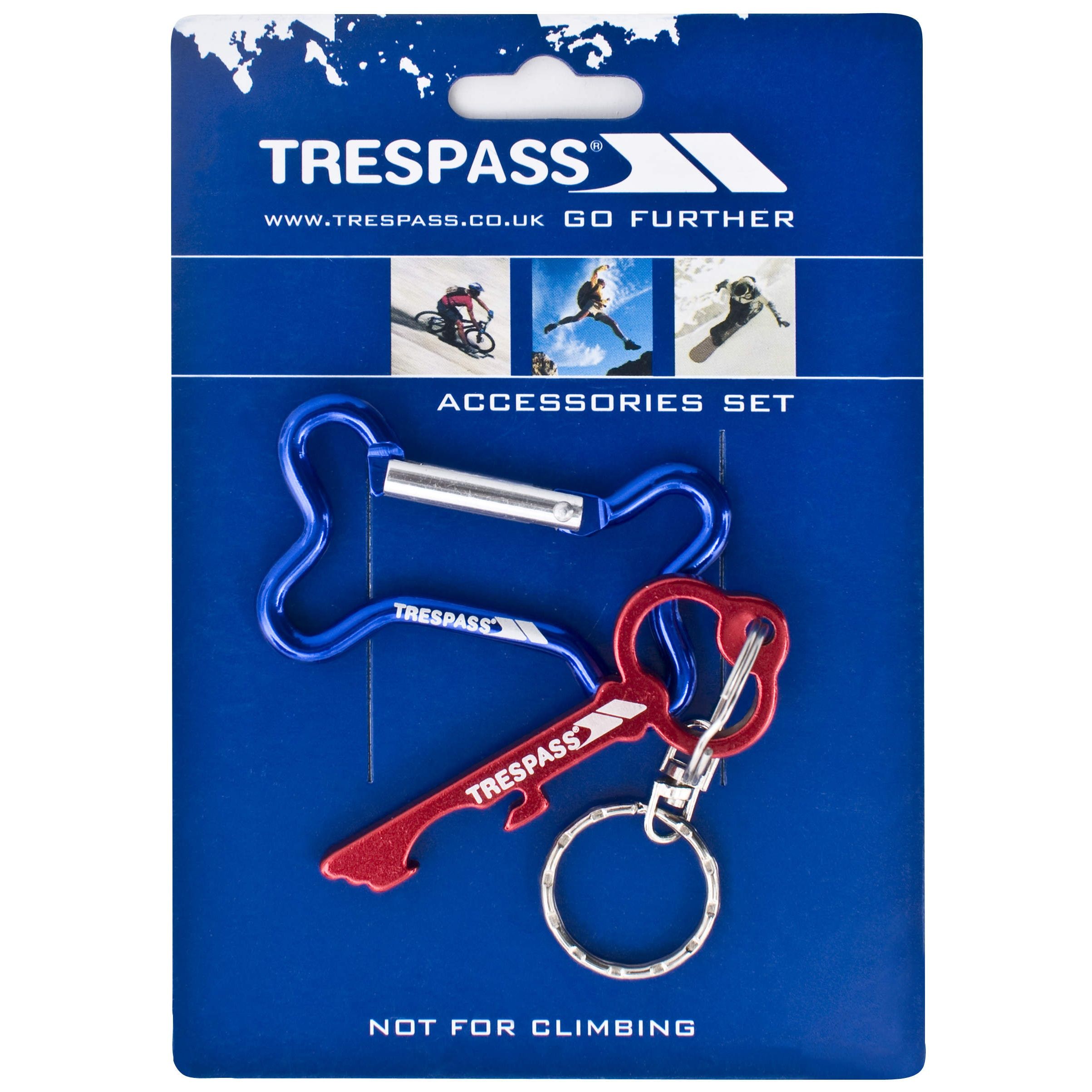 2 piece accessory set. Trespass branded. Not suitable for climbing.