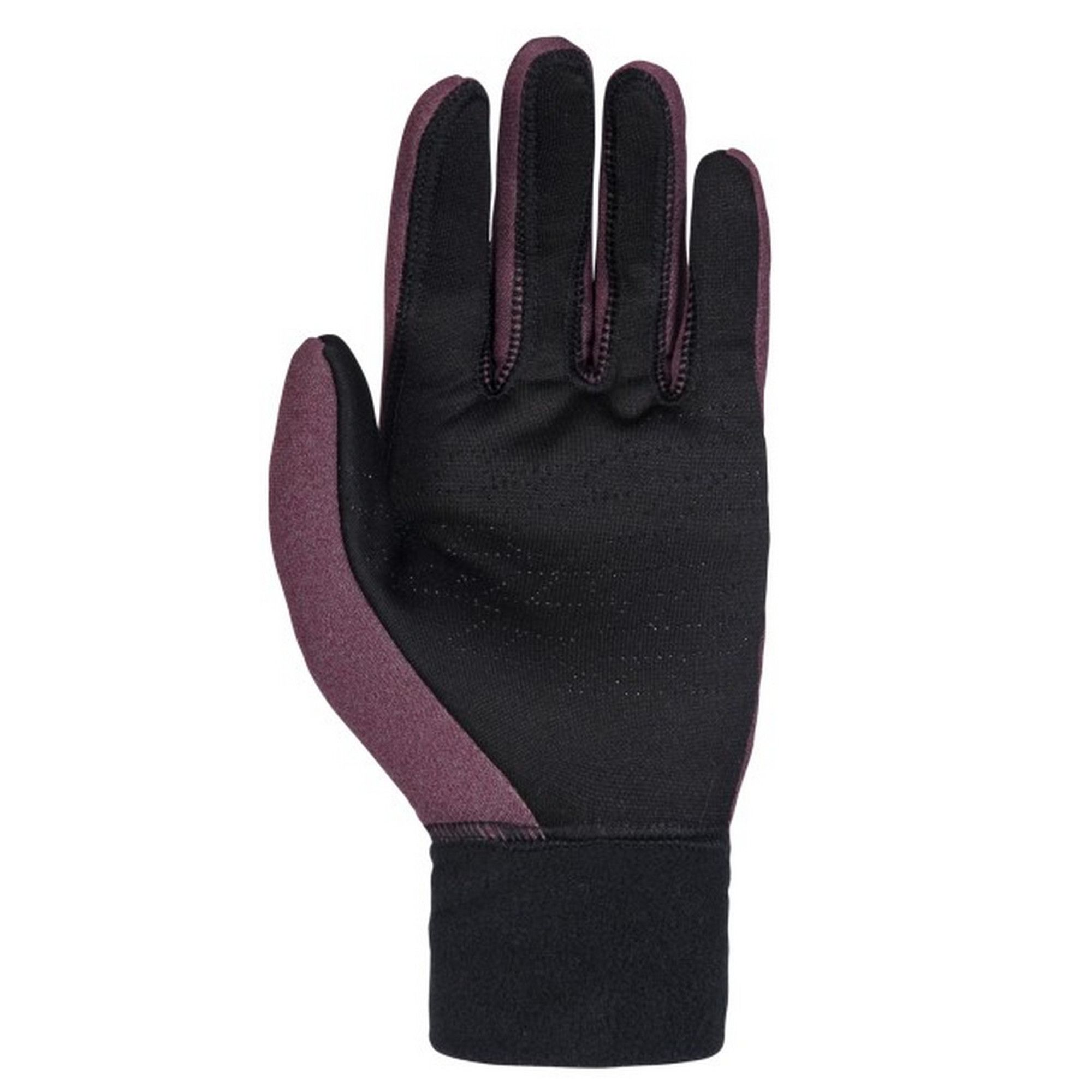 Gloves made from soft, stretch knitted fabric. Fleece cuff. Touch screen compatible. Ideal for wearing outdoors on a cold day. 95% Polyester. 5% Elastane.