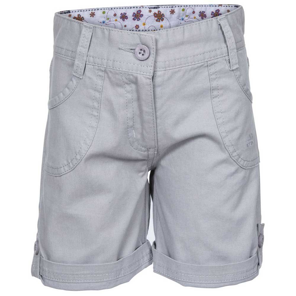 Material: cotton. Flat waist with inner elastication. Inner waistband printed detail. Turn up leg with button fastener. Waist size: 2-3yrs (20in), 3-4yrs (21in), 5-6yrs (22in), 7-8yrs (23in), 9-10yrs (24in), 11-12yrs (26in).