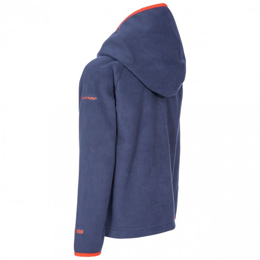 Knitted, 100% Polyester. Textured fleece with brushed back. 2 pockets. Binding at cuffs and hood. Airtrap, 320gsm.