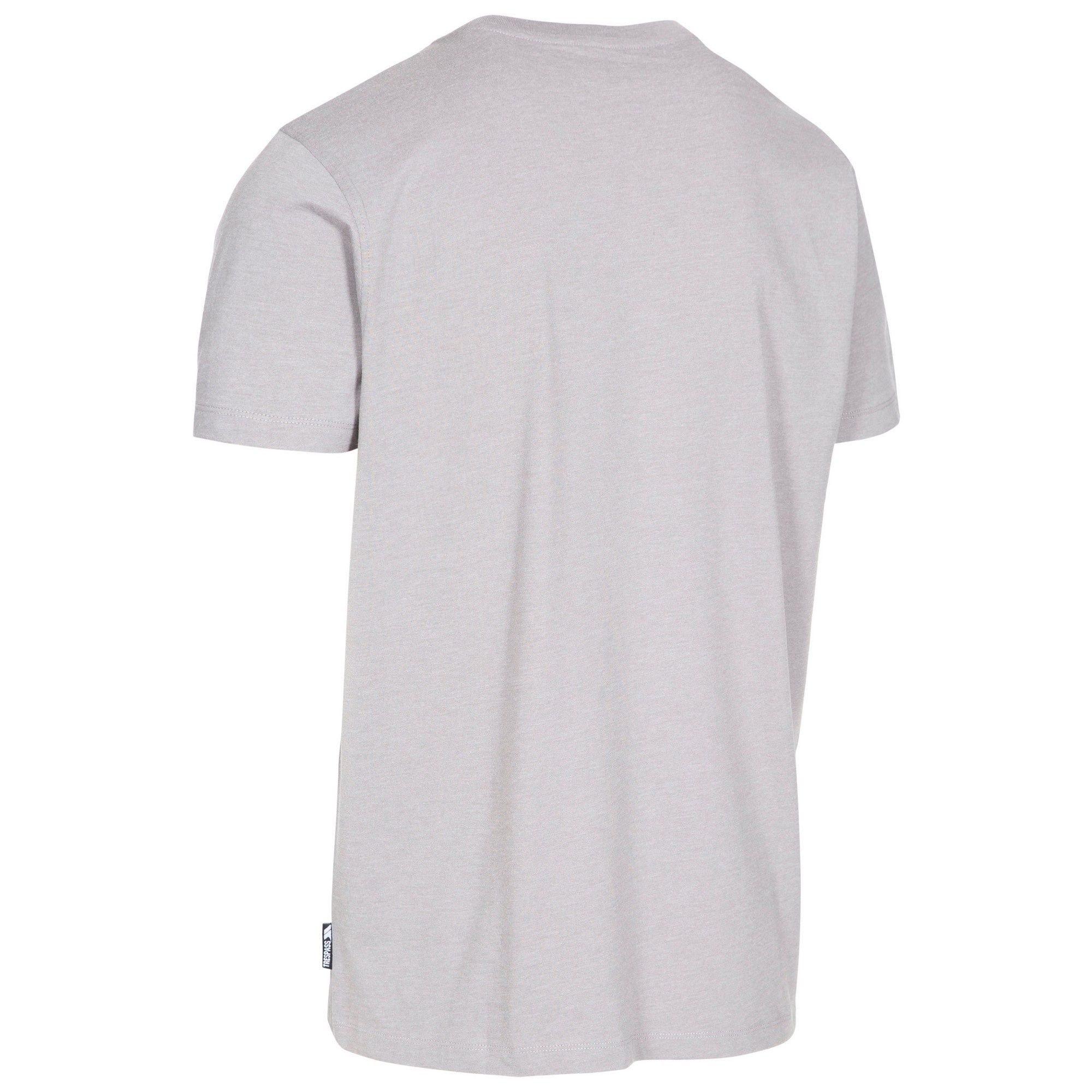 60% Cotton, 40% Polyester. 180gsm. Short sleeves. Round neck. Print on chest. Wicking. Quick dry. Trespass Mens Chest Sizing (approx): S - 35-37in/89-94cm, M - 38-40in/96.5-101.5cm, L - 41-43in/104-109cm, XL - 44-46in/111.5-117cm, XXL - 46-48in/117-122cm, 3XL - 48-50in/122-127cm.