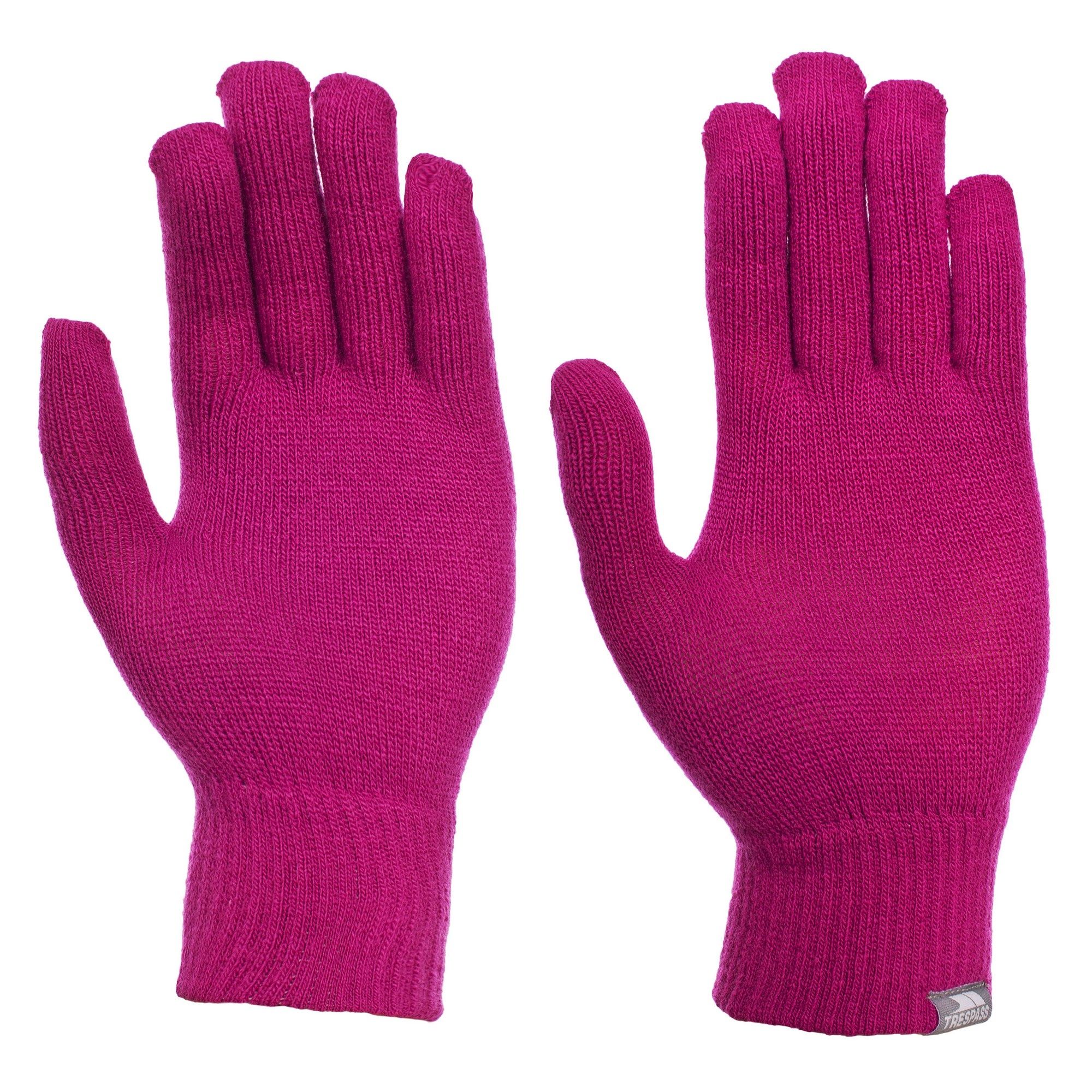 Knitted gloves. Stretches to fit all sizes. 85% acrylic 15% elastane.