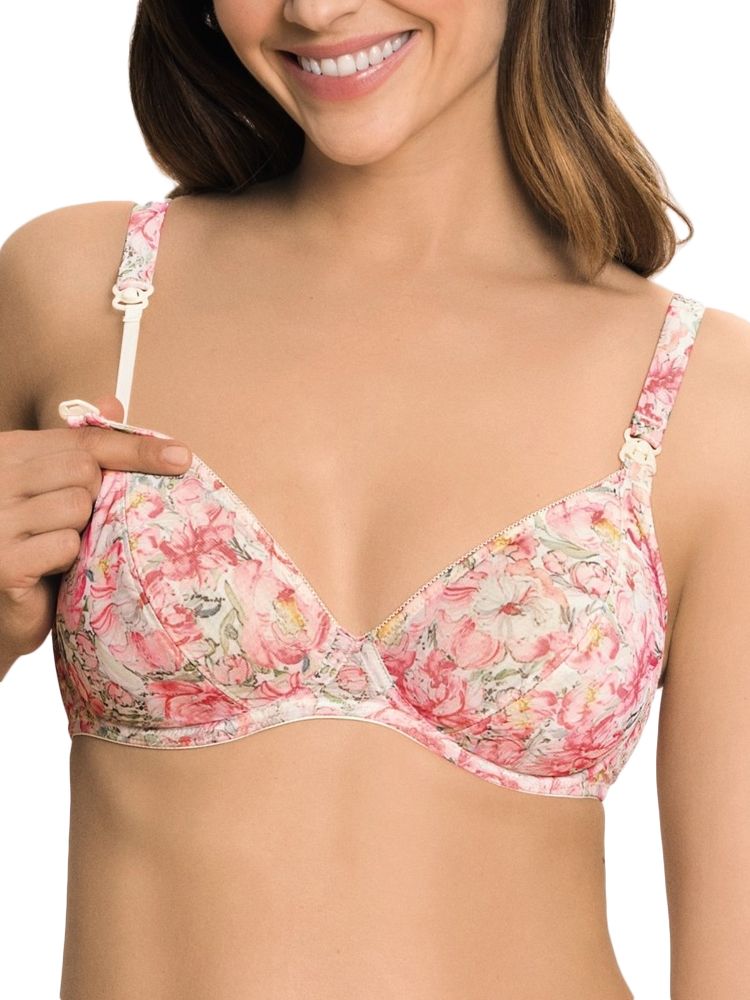 Introducing the Miss Rose bra - the cute floral nursing bra for any new mother. This nursing bra has a comfortable fit and the underwiring offers great support when breast feeding - which makes this bra more than ideal.