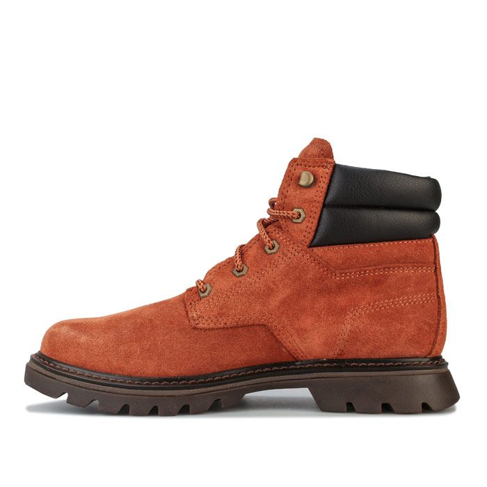 Mens Caterpillar Quadrate Boots.<BR>- Lace fastening <BR>- Padded collar <BR>- Cushioned insole <BR>- Metal eyelets <BR>- Branding to collar and tongue <BR>- Leather Upper  Textile Lining  Synthetic Sole <BR>- P724009