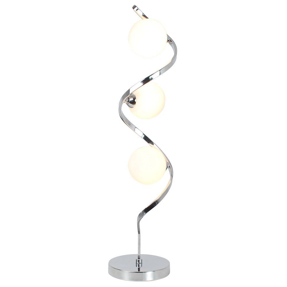 An elegant addition to your living space, this table lamp is part of the Bombo range from Pagazzi Lighting. Finished in polished chrome, the fitting features a swirled arm and comes complete with matt opal glass spheres to house each light bulb. It is perfect for use in living rooms, hallways and bedrooms. Height: 65cm
Diameter: 15cm
Maximum Wattage: 28w
Light Bulb: 3 x G9 Capsule Light Bulbs (Not Included)