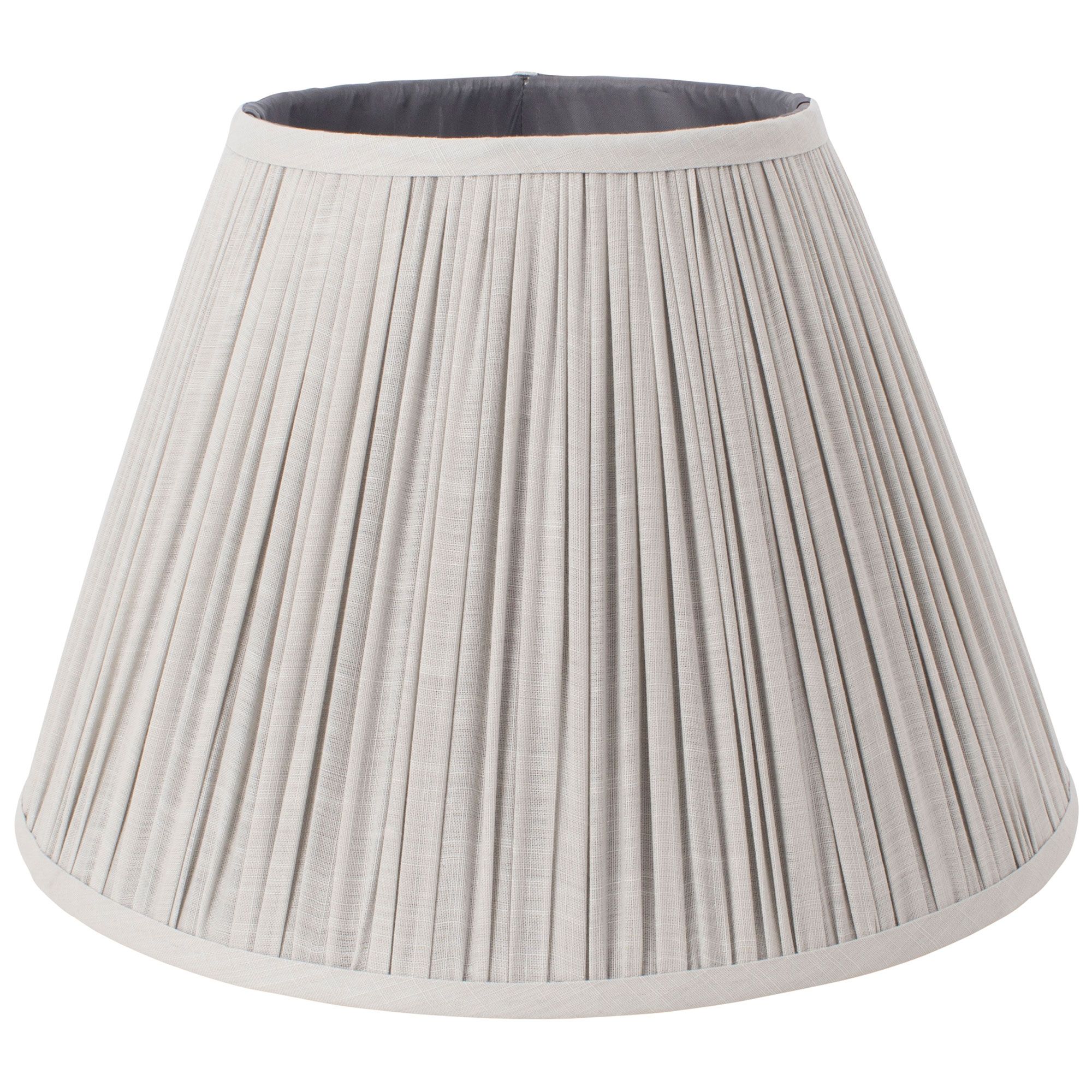 Our charming Mushroom lampshade lends traditional design to versatile appeal. This easy-fit shade is a tapered shape with elegant pleating detail in dark grey. Seamlessly attach to your existing light fitting for an instant refresh to your space. Ideal for a living room or bedrooms. Height: 24cm
Diameter: 36cm