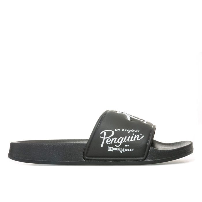 Mens Original Penguin Logo Beach Slider Shoe in Black<BR><BR>- Single Bandage Upper<BR>- Cushioned sole<BR>- Lined bandage<BR>- Contoured footbed<BR>- Branding to heel and bandage<BR>- Synthetic Upper  Textile Lining  Synthetic Sole<BR>- PEN0090842