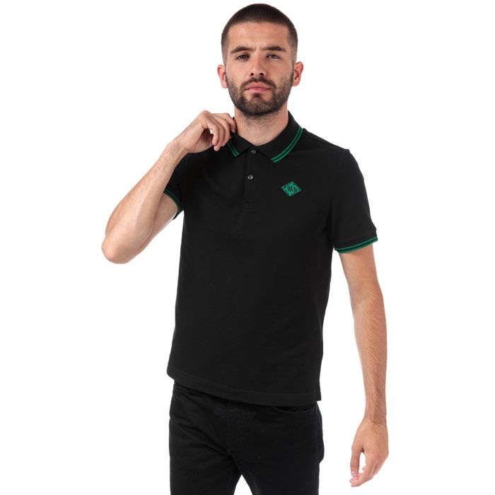 Mens Lacoste Live Slim Fit Cotton Polo Shirt  Black.  <BR><BR>- Two-ply cotton petit piqué.<BR>- Striped ribbed polo collar with two-button placket<BR>- Slim fit<BR>- Striped ribbed cuffs<BR>- Diamond chest patch and embroidered green crocodile at back collar<BR>- 100% Cotton  Machine washable.<BR>- Ref: PH8009002DT