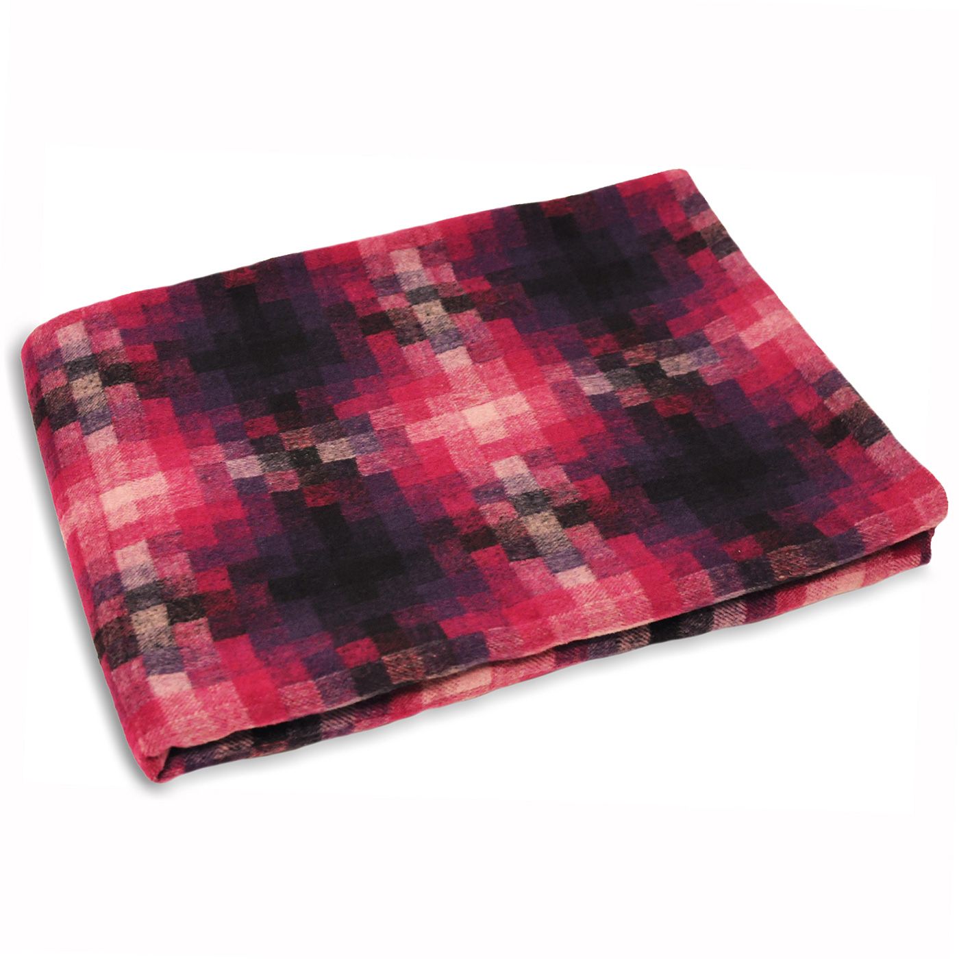 Jam-packed with retro style, the intoxicating Pixel throw comes with a funkily bright colour scheme that weaves its way through the fabric, creating a dazzling display. Featuring an abstract, pixelated design, the throw is made from a wool-like material, making it a comfortable feature piece in your room on your sofa or bed. To keep this throw vibrant dry clean only. Iron on a cool setting for the best results.