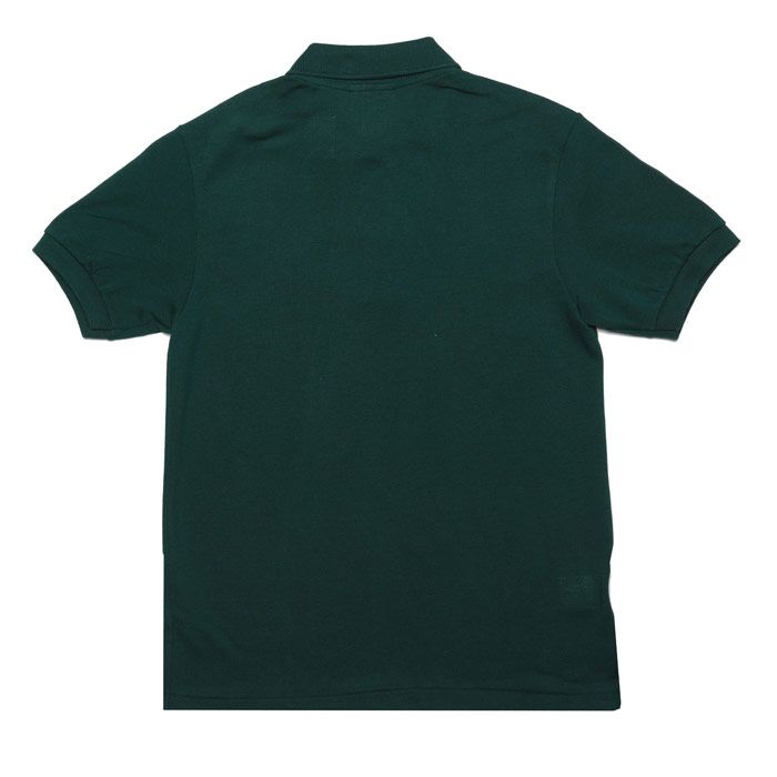 Junior Boys Lacoste Polo Shirt in Green.<BR><BR>- Two-ply cotton.<BR>- Two-button placket.<BR>- Ribbed cuffs & collar.<BR>- Embroidered Lacoste logo to chest.<BR>- 100% Cotton  Machine Washable.<BR>- Ref: PJ2909GFS