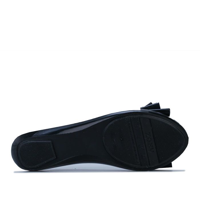 Womens Zaxy Pop Glamour Bow Shoes in black.<BR><BR>Eco-friendly pumps with a delicious vanilla scent and bow embellishment.<BR>- Patent upper.<BR>- Round toe.<BR>- Slip-on construction.<BR>- Bow embellishment to front.<BR>- Padded footbed with a soft smooth lining.<BR>- 100% recyclable and vegan friendly.<BR>- Synthetic upper  lining and sole.     <BR>- Ref: 82888-01003