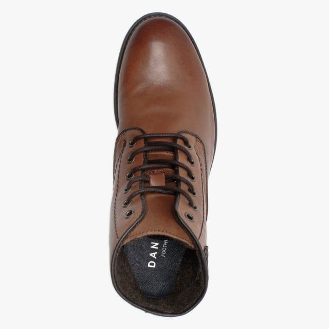The Daniel Prentis Leather Ankle Boots are part of the New Season collection. Crafted from a premium leather upper with cosy fleece lining and a comfy rubber sole. The lace up upper provides the perfect fit. Top stitching and raised seaming is seen throughout. Signature Daniel branding is seen on the foot-bed.