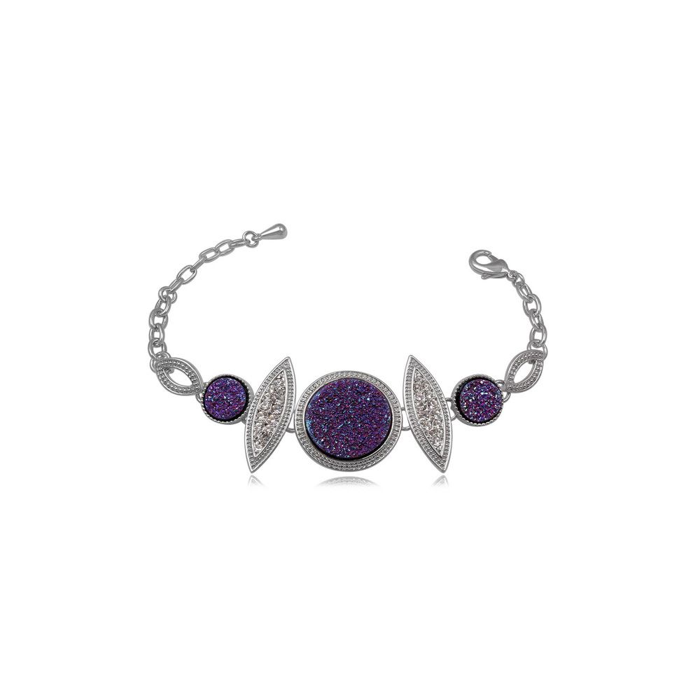 Purple Crystal Druzy Bracelet
