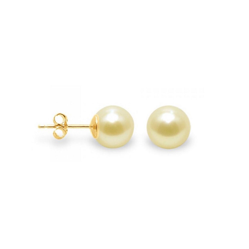 Gold Freshwater Pearl Earrings for Children Made in France Beautiful pair of gold cultured pearls earrings of 3.5 mm. (small diameter) Mount Solid gold yellow 375/1000 - 9K. Shape: Round Diameter: 3.5mm Luster: Excellent Quality: AA Weight of gold: 0.25 gr Allow extra delivery 48h these jewels of exceptions