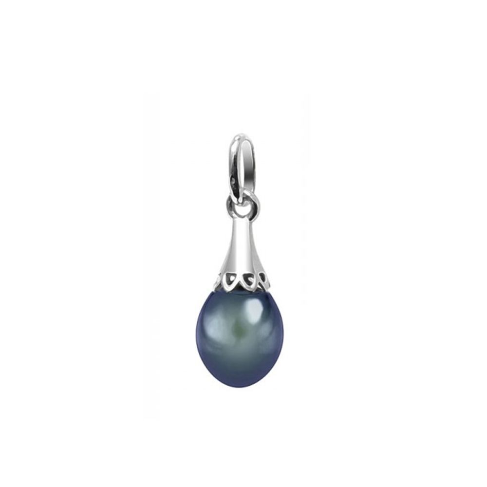 Black Freshwater Pearl, Pendant and Sterling Silver 925/1000
