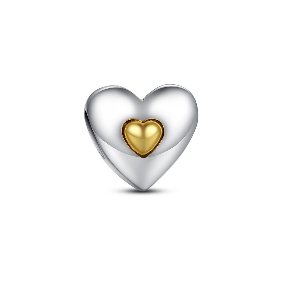 Heart Charms Bead and Little Golden Heart