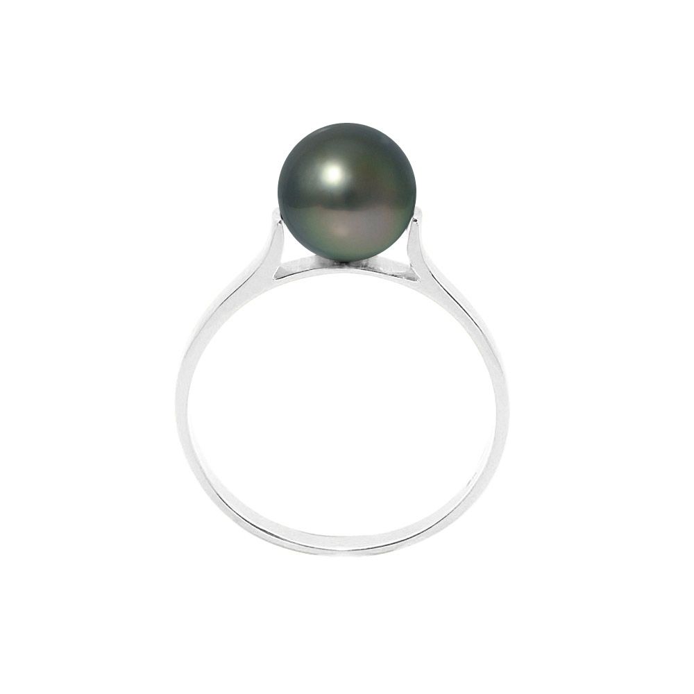 Black Tahitian Pearl Ring and 925/1000 Silver