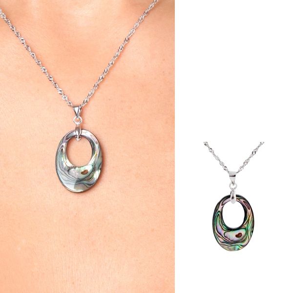Abalone Pendant and Silver Mounting