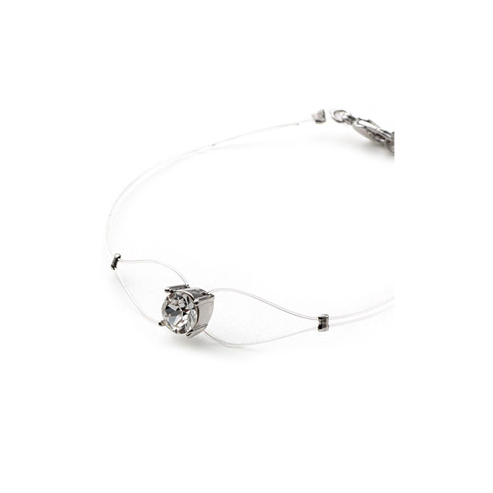 Swarovski - White Invisible Nylon Bracelet and Swarovski Crystal Elements White