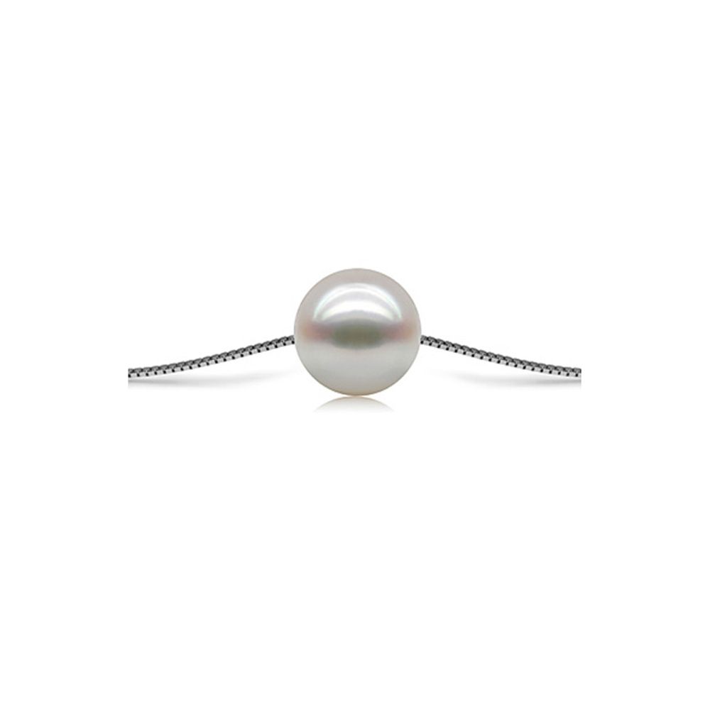 White Freshwater Pearl Necklace and 925 Silver Mounting