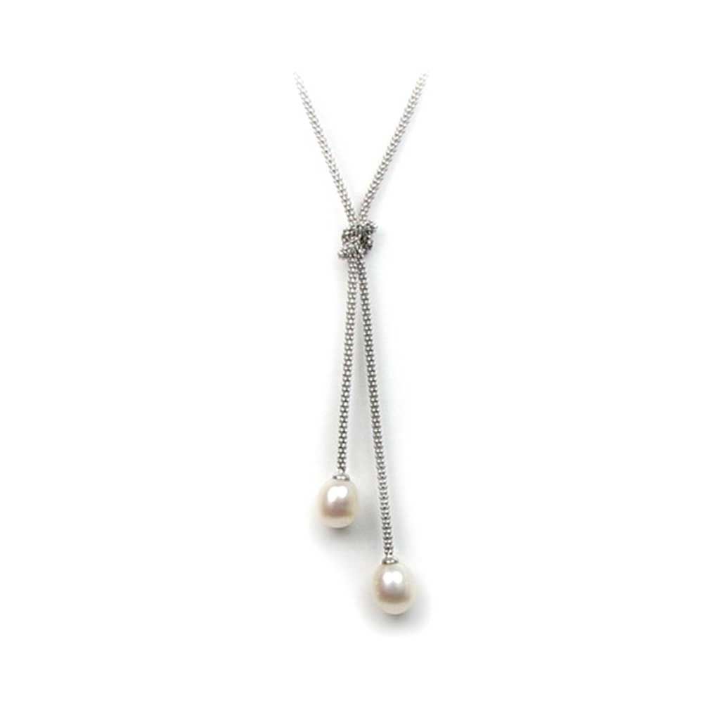 925/1000 Necklace and Tear drop pearls Pearl features: Pearl size: 7 to 8 mm Shape: Tear drop Color: White Luster: high Pearl type: freshwater cultured Necklace features: Length: 41 cm Frame: silver 925/1000 Spring ring clasp