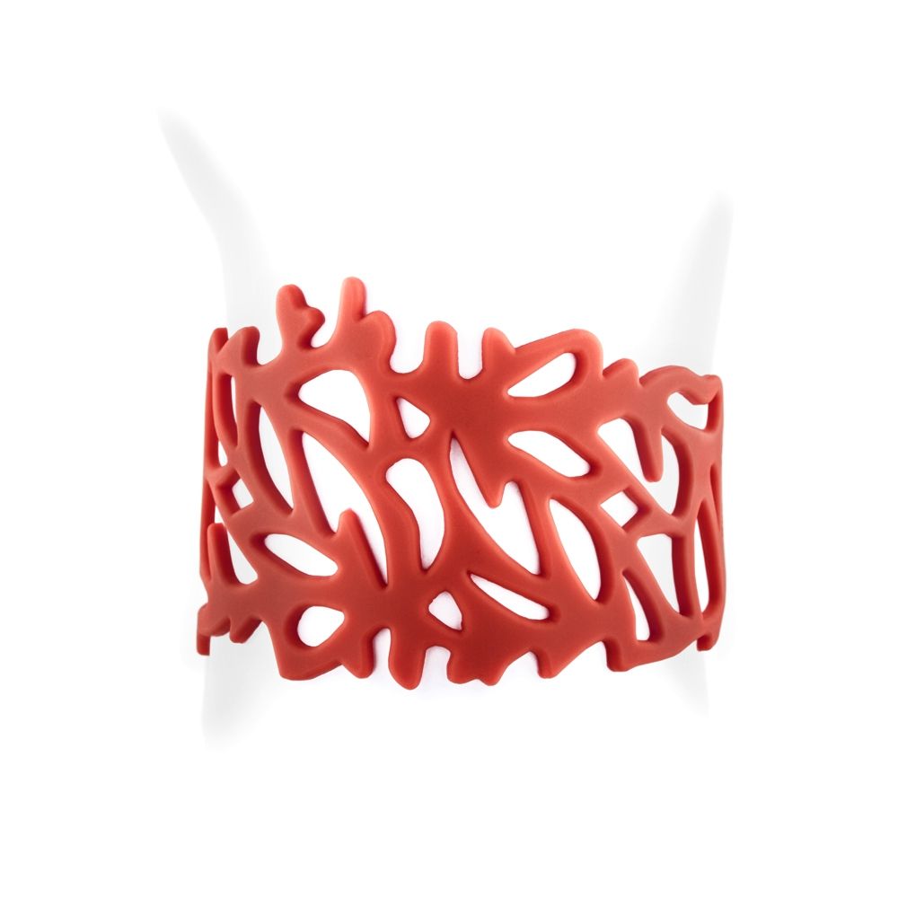 Red Silicone Gum Coral Bracelet Effect Tatto
