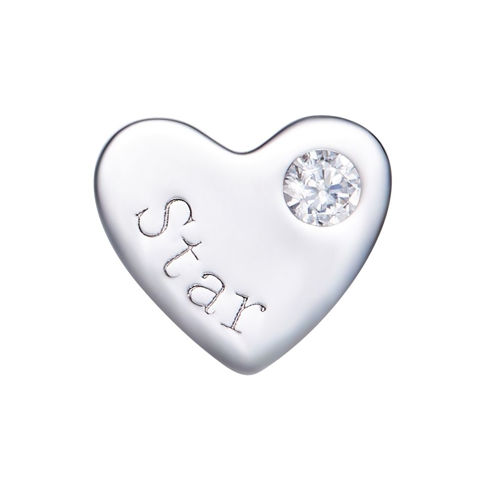 Swarovski - White Swarovski Crystal Elements Hearts Earrings and 925 Silver