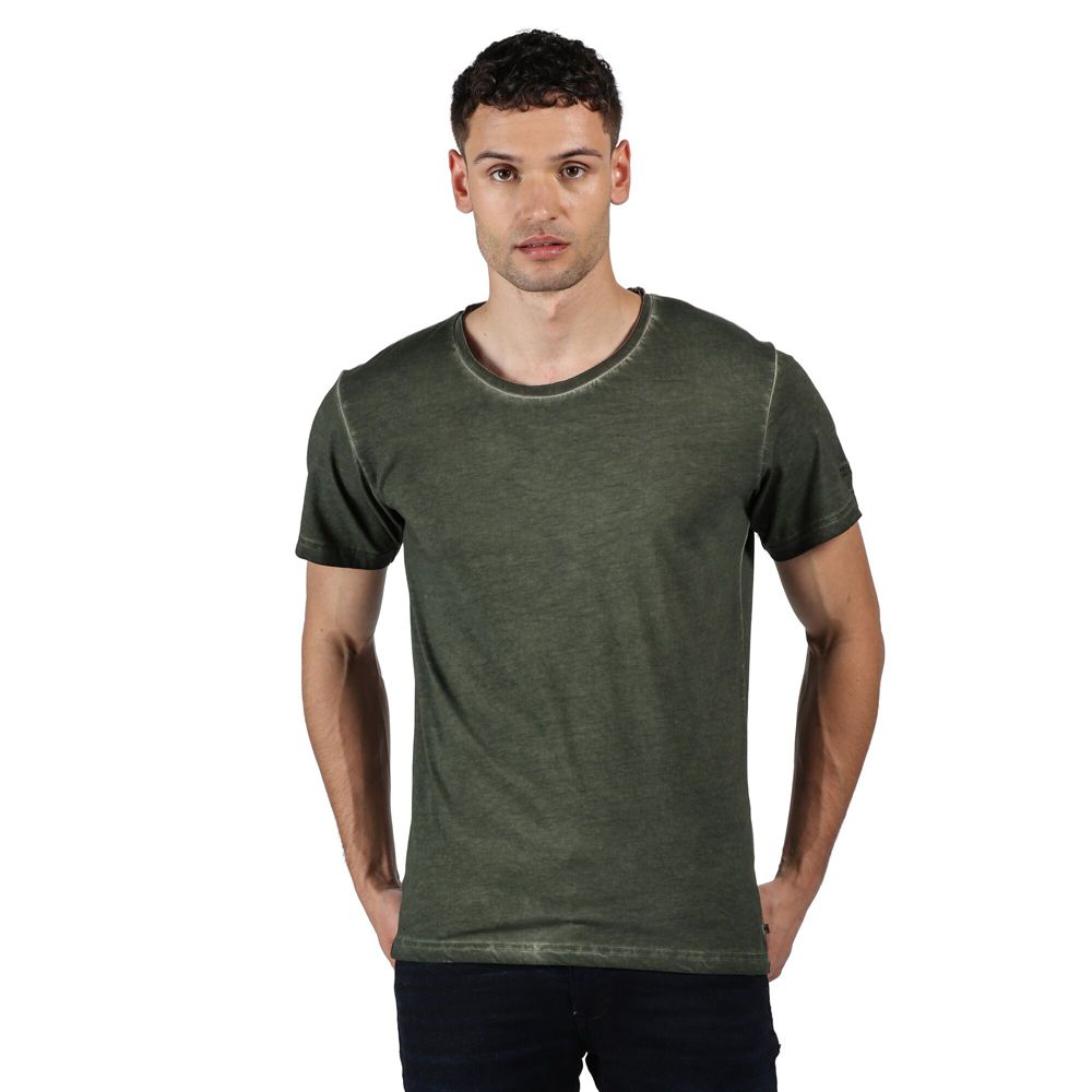 Regatta Mens Calmon Cotton Casual Crew Neck T Shirt Tee