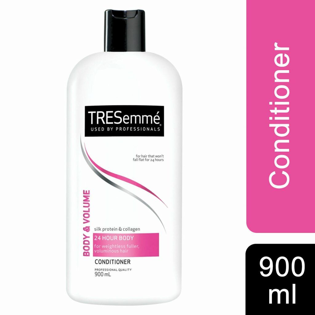 TRESemme 24 Hour Body Volume Shampoo & Conditioner, Pack of 2, 900ml

TRESemmé 24 Hour Body Shampoo & Conditioner for voluptuous volume and beautiful bounce that lasts all day. On days you feel flat, turn up the volume and let your hair bounce back, bold and ready to work it all day. The volumizing formulas in TRESemmé 24 Hour Body Volume Collection give your locks a big body and all-day bounce, which means you can finally achieve those dramatic styles you've wanted to try.

    Will help maintain all-day volume and bounce while providing a perfect level of conditioning.
    A hair treatment for damaged hair made with a unique Volume Control Complex and silk proteins.
    Helps keep your hair from falling flat while making your hair manageable without weighing it down.
    Formulated to be light enough for daily use, giving you manageable, easier-to-style strands, breakage prevention, and supreme softness - every hour of the day.
    Professional, affordable salon-quality volumizing conditioner at your fingertips.
    Try this dry hair treatment alongside the other products in our TRESemme 24 Hour Body collection.

This gentle shampoo with the TRESemmé volume control complex gives your hair the boost for gorgeous, healthy body.

How to Use?

1. Apply a liberal amount of shampoo to wet hair in the shower and gently massage it into your scalp with your fingertips
2. Lightly squeeze the shampoo through hair from root to tip to eliminate any product build up that will weigh hair down
3. Rinse thoroughly with warm water and follow with 24-hour Body Conditioner
4. For added shine, follow with a cool-water rinse to help seal the cuticle
5. Gently squeeze excess water out and towel-dry
6. Style hair with 24-hour Body styling products for volume that lasts all day long



Expert Tip
Wash your hair with TRESemmé 24-hour Body Shampoo and 24-hour Body Conditioner. You will have the most luck manipulating your volume to last all day if you style freshly washed hair.

How it Works?

The gentle formula is light enough for everyday use and it won't strip your hair of its natural oils. Silk protein and collagen help preparationare your hair for ultimate body and bounce that lasts all day long. Softens and helps add shine without weighing hair down.


Caution : use only as directed. Avoid contact with eyes. If eye contact occurs wash out immediately with warm water. If irritation occurs discontinue use. As we are always looking to improve our products, our formulations change from time to time, so please always check the product packaging before use.