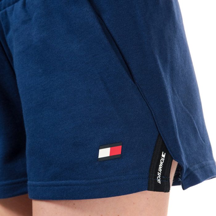 Tommy Hilfiger Women's Bio Cool Tape Detail Shorts in Blue