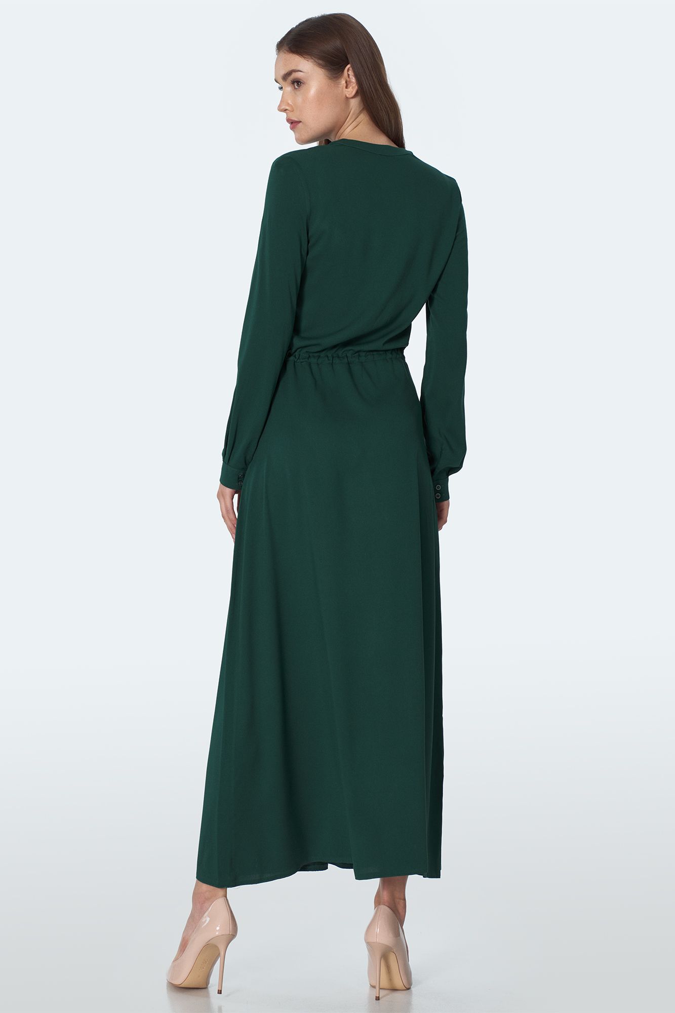 gown in bottle green colour