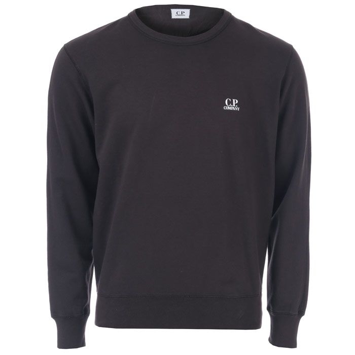 Mens C.P. Company Crew Sweat in Black.<BR><BR>- Crew neck.<BR>- Ribbed collar.<BR>- Long sleeve with ribbed cuff.<BR>- Stretch ribbed waistband.<BR>- CP Company logo to left chest.<BR>- Logo situated on the reverse of the neckline in black and white.<BR>- Shoulder to hem 26in approximately.<BR>- 100% Cotton. Machine Washable.<BR>- Ref: SS048A2246G999<BR><BR>Measurements are intended for guidance only.