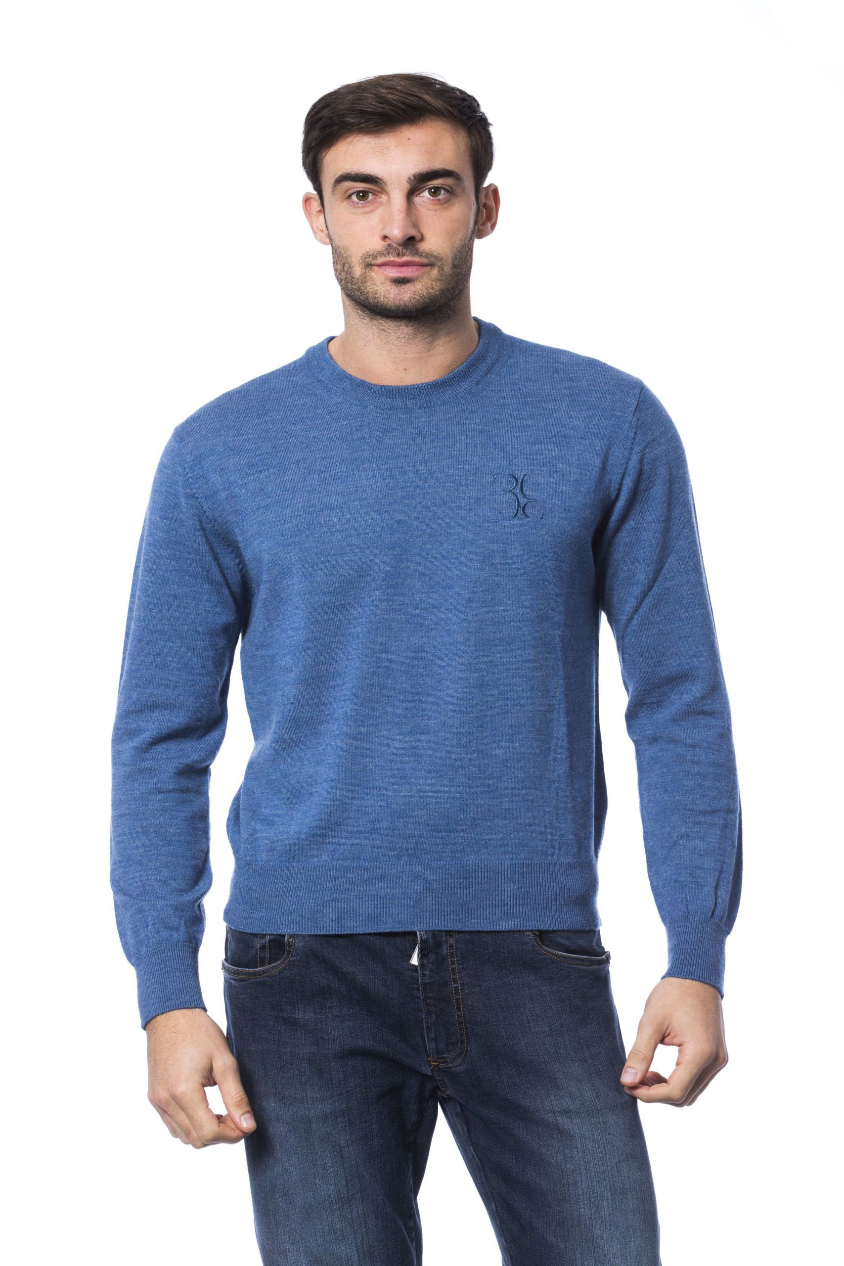 <p>Embroidered Crew Neck Sweater In Merino Wool</p>