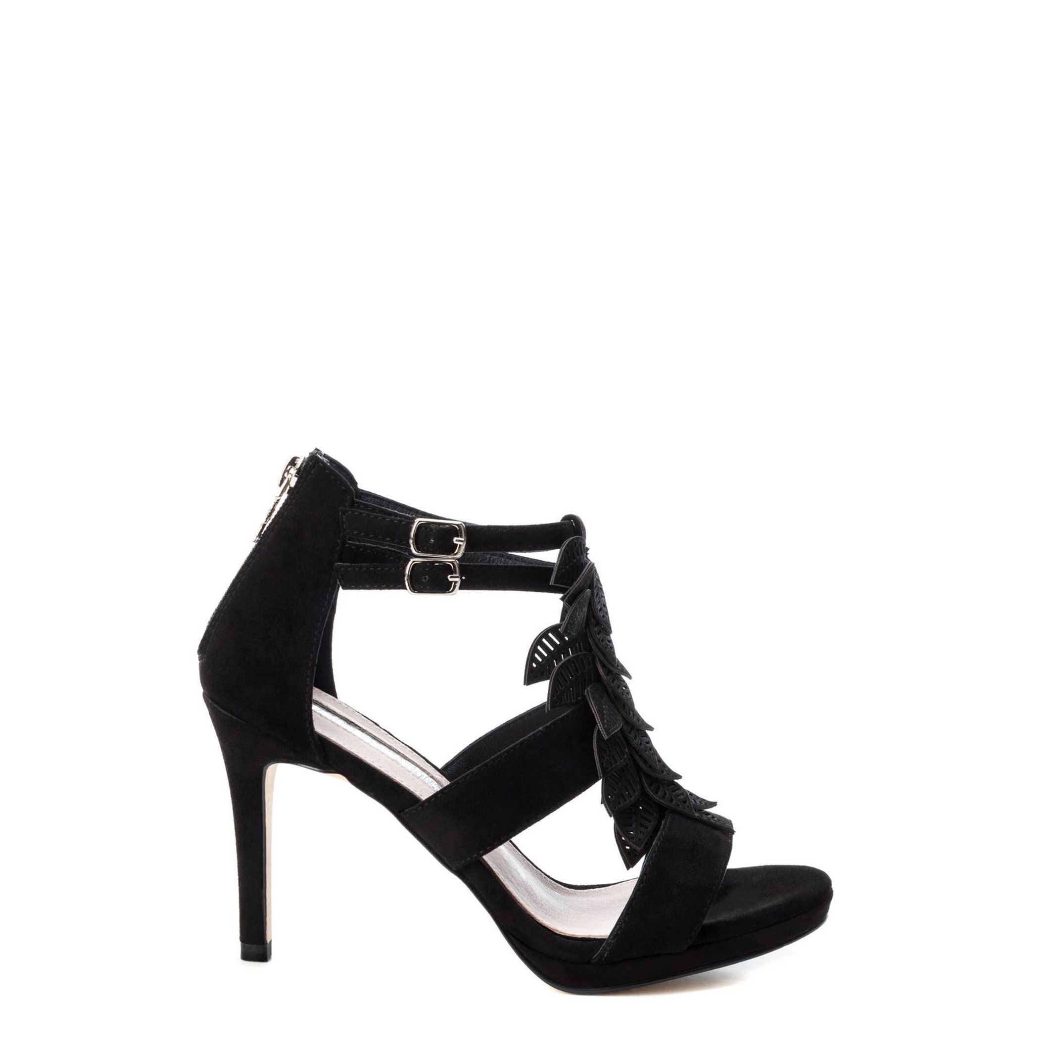 Gender: Woman <br> Type: Sandals <br> Upper: synthetic suede <br> Internal lining: synthetic material, leather <br> Sole: synthetic material <br> Heel height cm: 10 <br> Platform height cm: 1 <br> Details: ankle strap, buckle, rear zip