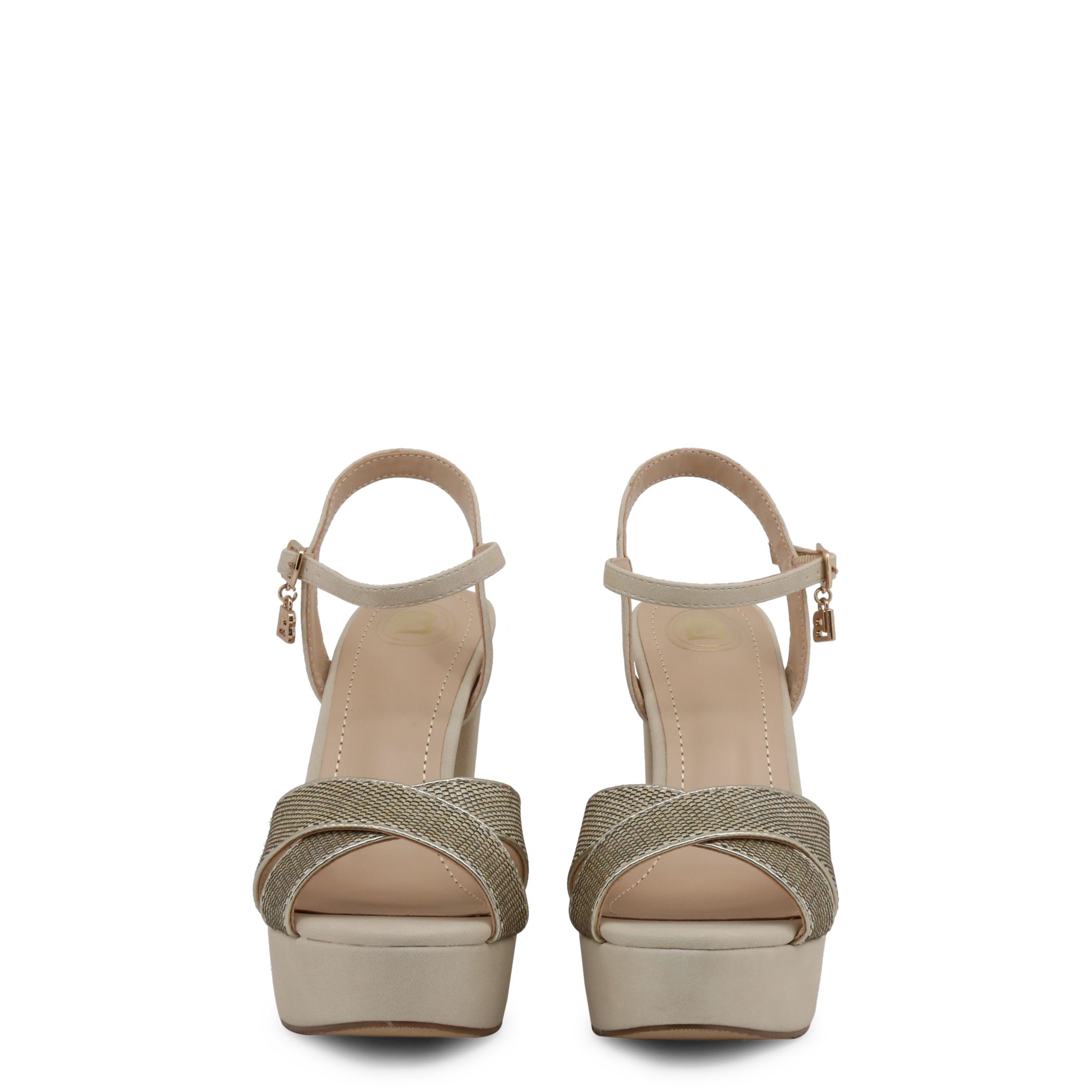 Gender: Woman <br> Type: Sandals <br> Upper: fabric, synthetic leather <br> Internal lining: synthetic material <br> Sole: synthetic material <br> Heel height cm: 13 <br> Platform height cm: 4 <br> Details: ankle strap, buckle