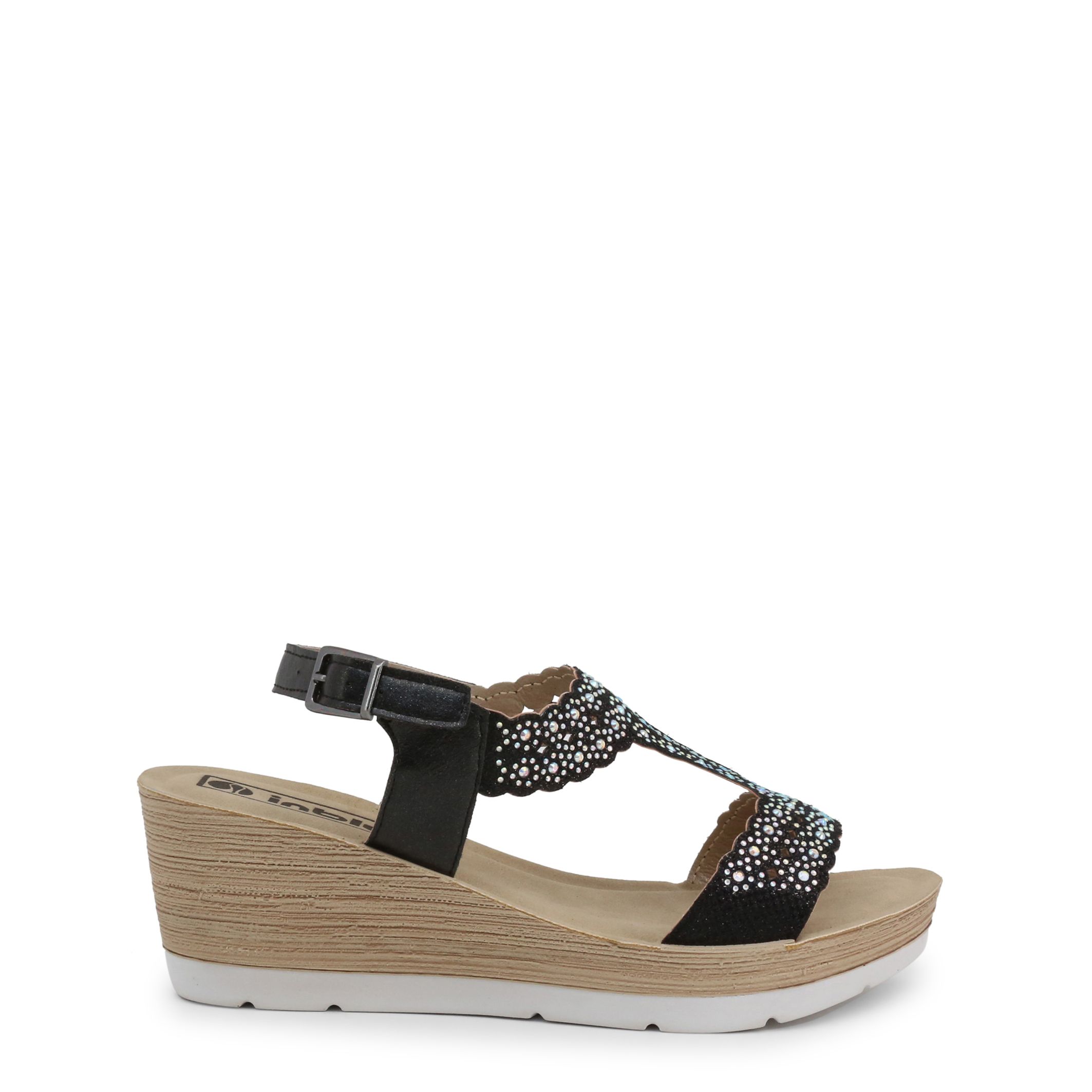 Collection: Spring/Summer <br> Gender: Woman <br> Type: Wedges <br> Upper: fabric <br> Internal lining: synthetic material <br> Sole: rubber <br> Platform height cm: 6 <br> Details: ankle strap, buckle, rhinestones