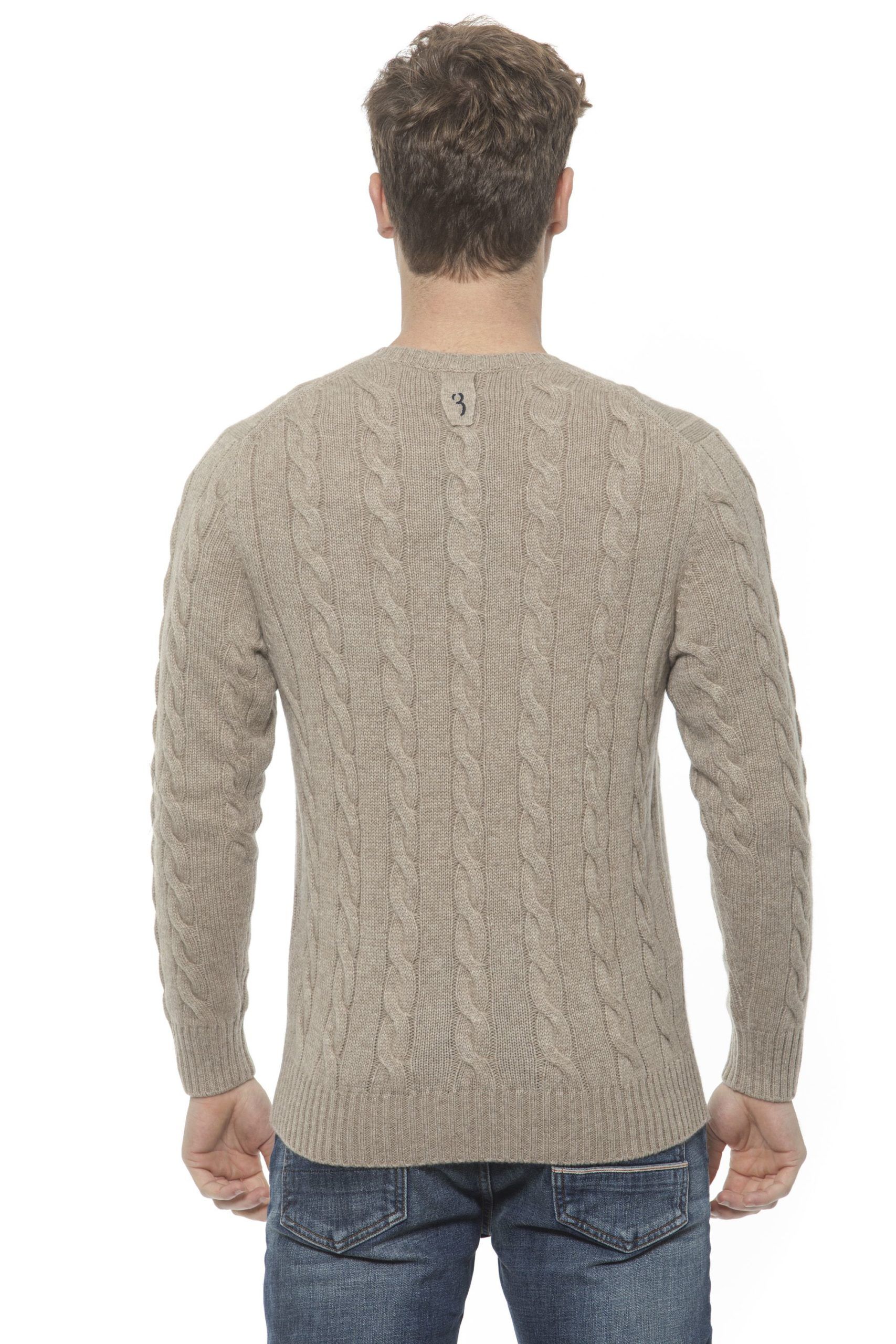 <p>Men’s Cashmere Crewneck Sweater. Intertwined Motif. Logo Embroidered On The Chest.</p>