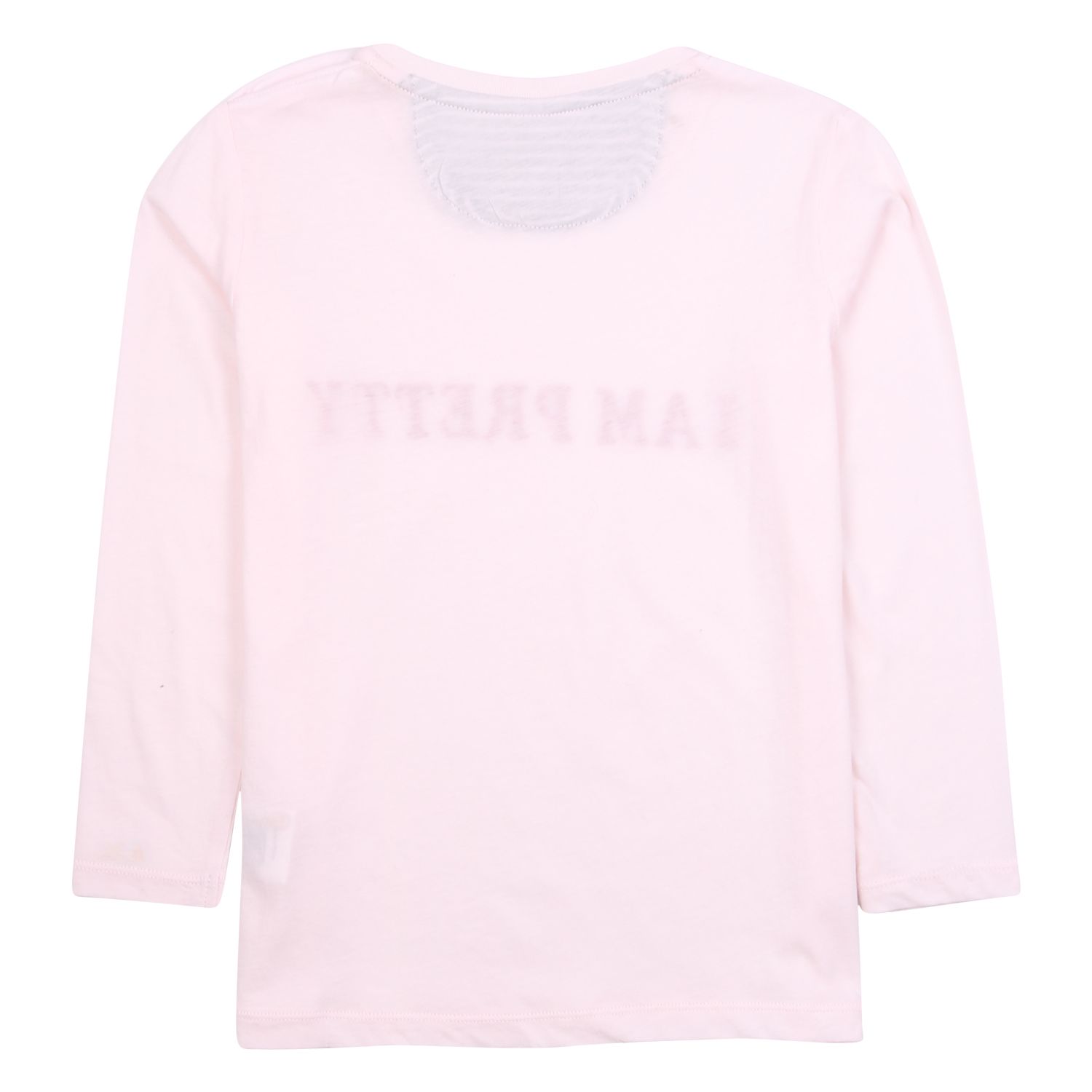 Sun68 pink t-shirt -Details long-sleeved t-shirt, logo on the wrist, round neckline, pink bottom, front with red sewn text in the center, basic back, shoulder closure -Washing max 30 °