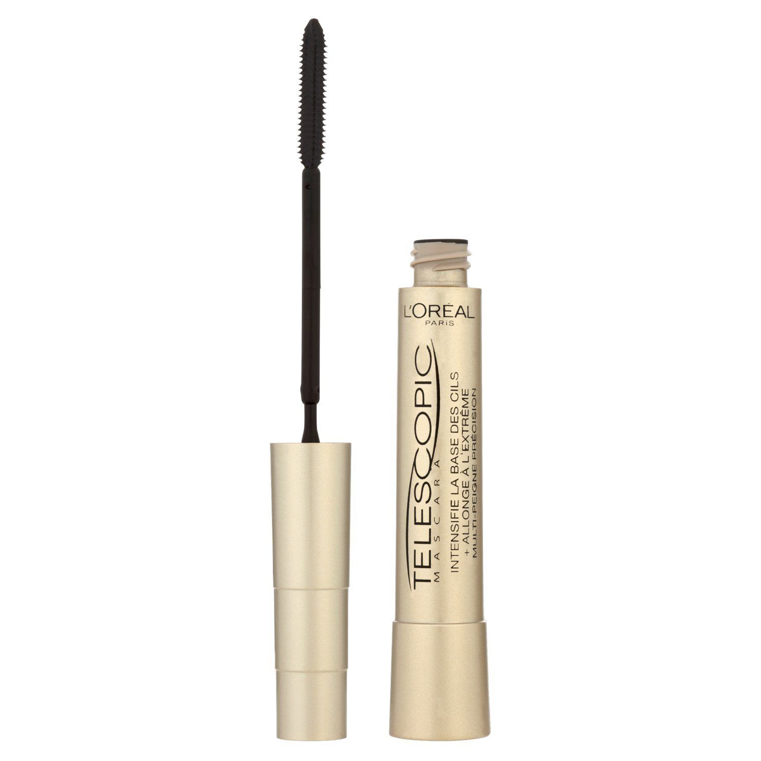 The high-precision flexible multi-comb L'Oréal Telescopic Mascara 8 ml is made of supple elastomer bristles that help give a precise application. The flat surfaces of the multi-comb stretch the formula from the roots of your lashes right through to the tips. High-precision intensity for longer looking lashes. In a flash of a stroke up to 60 per cent longer looking lashes and intensity lash by lash. Please note that these are supplied to us in factory sealed 3 packs which we split to supply singles.