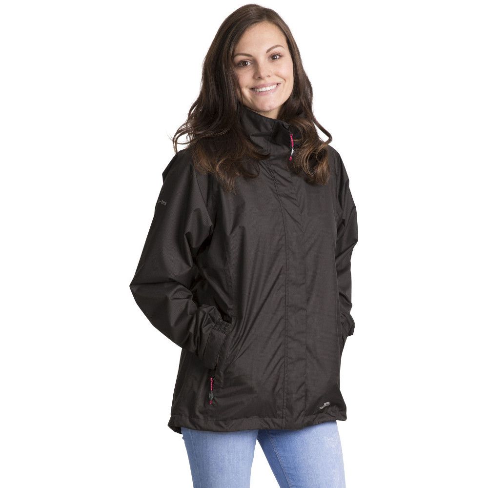 A great coat that you can easily pull on when the rain starts, the Lanna II women's waterproof jacket is lightweight and easy to wear so you can hike, take the kids the school or run errands in comfort knowing you are being protected against the elements.Unpadded, a waterproof rating of 3,000mm combined with taped seams means you'll have proper protection against the rain. The hood features easy to use toggles that help stop the hood from falling down in the wind while the jackets windproof finish keeps the shivers at bay.A contrast mesh lining gives the jacket a breathable structure that allows air to circulate for unbeatable freshness even during a long day of being on the go. You can even use the hem drawcord and adjustable cuffs for a comfortable fit that can easily be adapted to suit.With 2 lower pockets, you'll be able to keep your keys, purse or phone on you and the zip fastenings mean you'll not have to worry about anything falling out on your travels. Available in multiple colours, the Lanna II women's waterproof jacket is a versatile everyday jacket that you can rely on when you need it most.