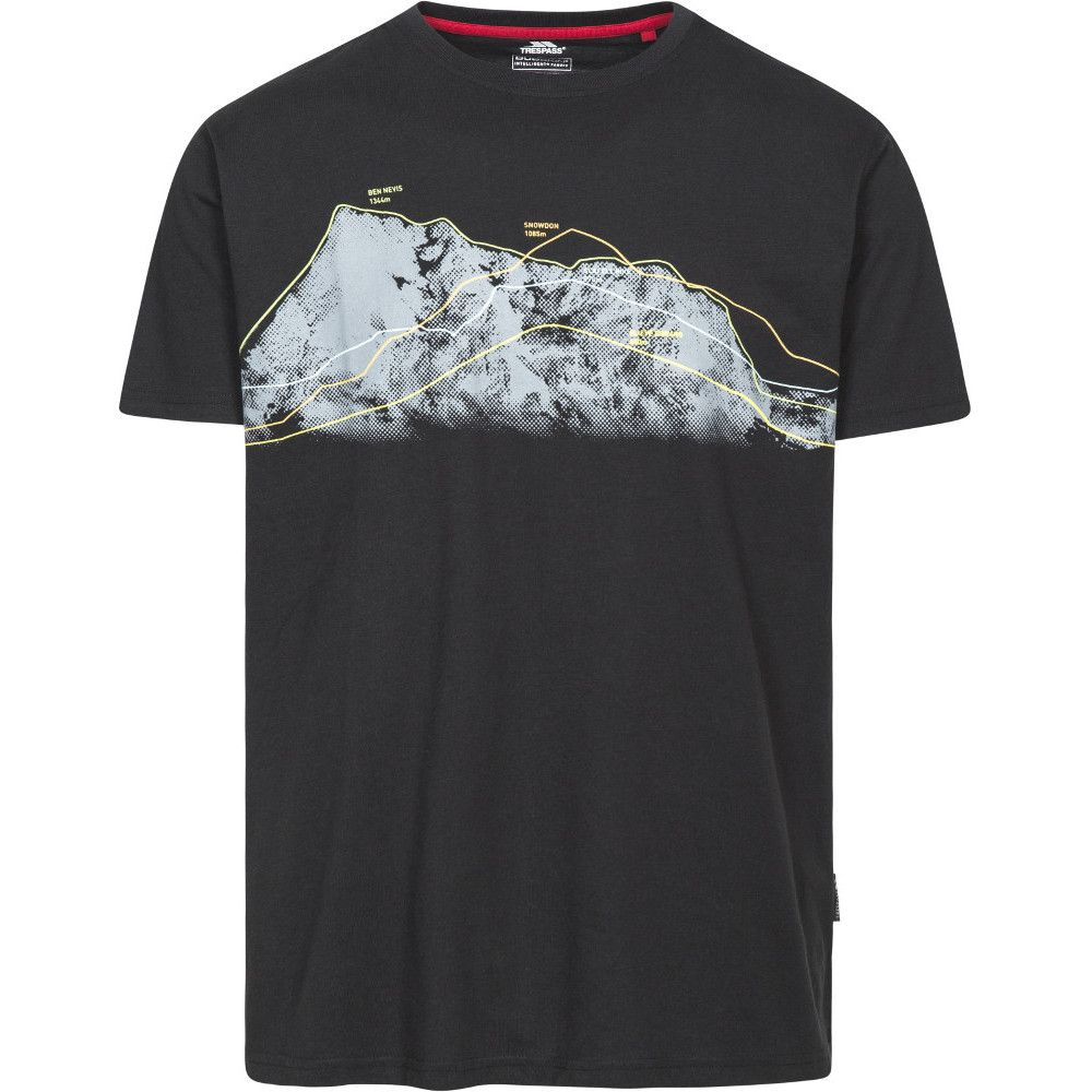 Mens' CASHING is a t-shirt by Trespass. It is very light with just 180gsm and its wicking properties ensure that you will stay cool and dry. The short sleeves and round neck ensure comfort and the print on the chest makes it a real eyecatcher!