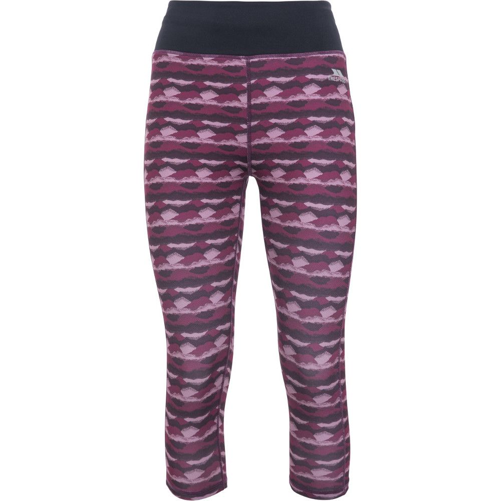 The Harper women's sports leggings are expertly crafted from a stretch fabric in a three-quarter length design. They feature a high-rise waistband with drawstring adjuster, a rear zip pocket, sweat-wicking and Quickdry fabric technologies and are decorated with reflective logos and an all-over print pattern. 'Harper' is an English name meaning 'harp player'. We can see why - these Harper running leggings are music to our eyes!