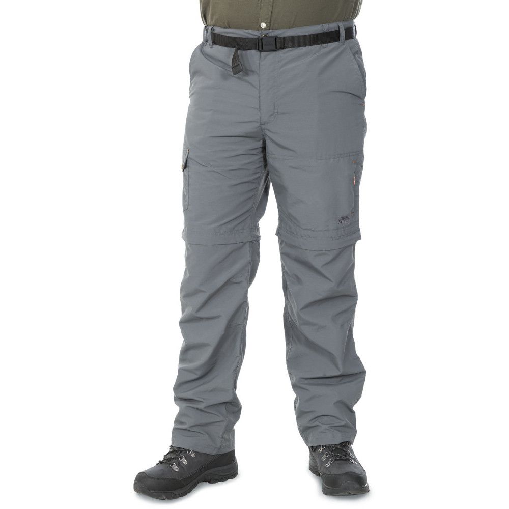 The Rynne men's convertible hiking trousers feature a mosquito repellent finish and have UV 40+ protection so they are ideal for use in warmer, tropical climates. Zip off legs allow you to change these trousers into shorts as well while Quick Dry fabric manages sweat build-up to help you stay dry. Plus a flat waist with an elasticated back panel and adjustable belt mean you get a fit that is secure but still allows you to move about. Fitted with 6 pockets, these men's convertible walking trousers are versatile, easy to wear and offer a great level of performance.