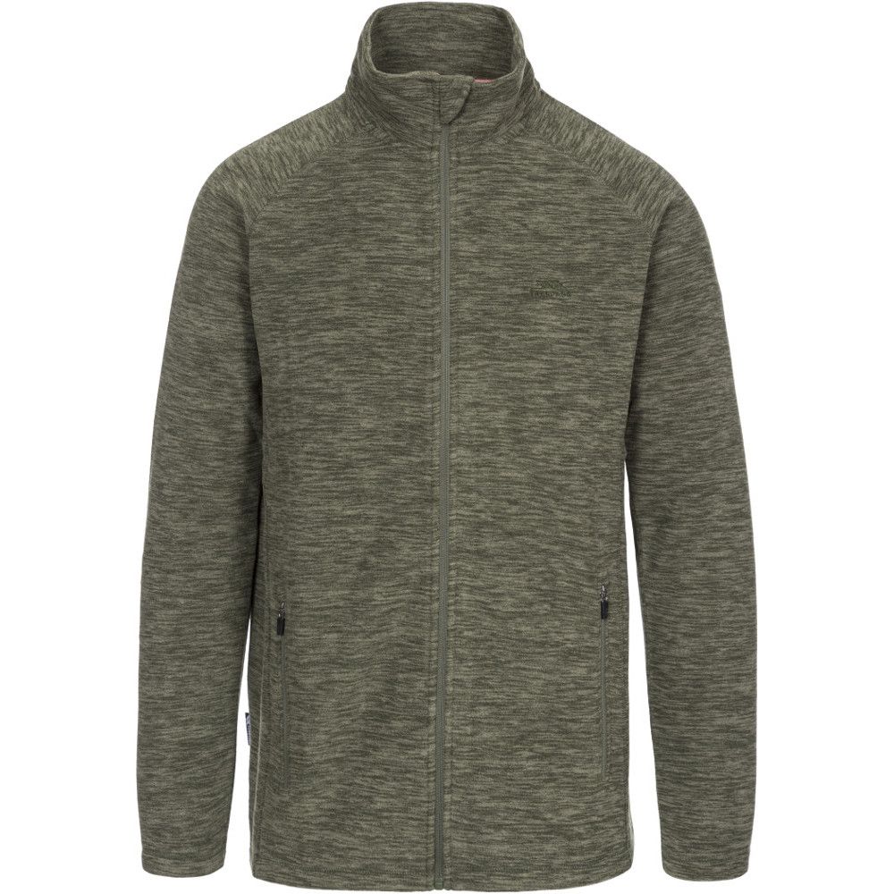 This men's fleece jacket is expertly crafted from Airtrap performance fleece with a marl finish. It features a stand collar, a full zip front fastening with chin guard, long sleeves and 2 front zip pockets. You've got a friend in fleece, thanks to the Veryan.