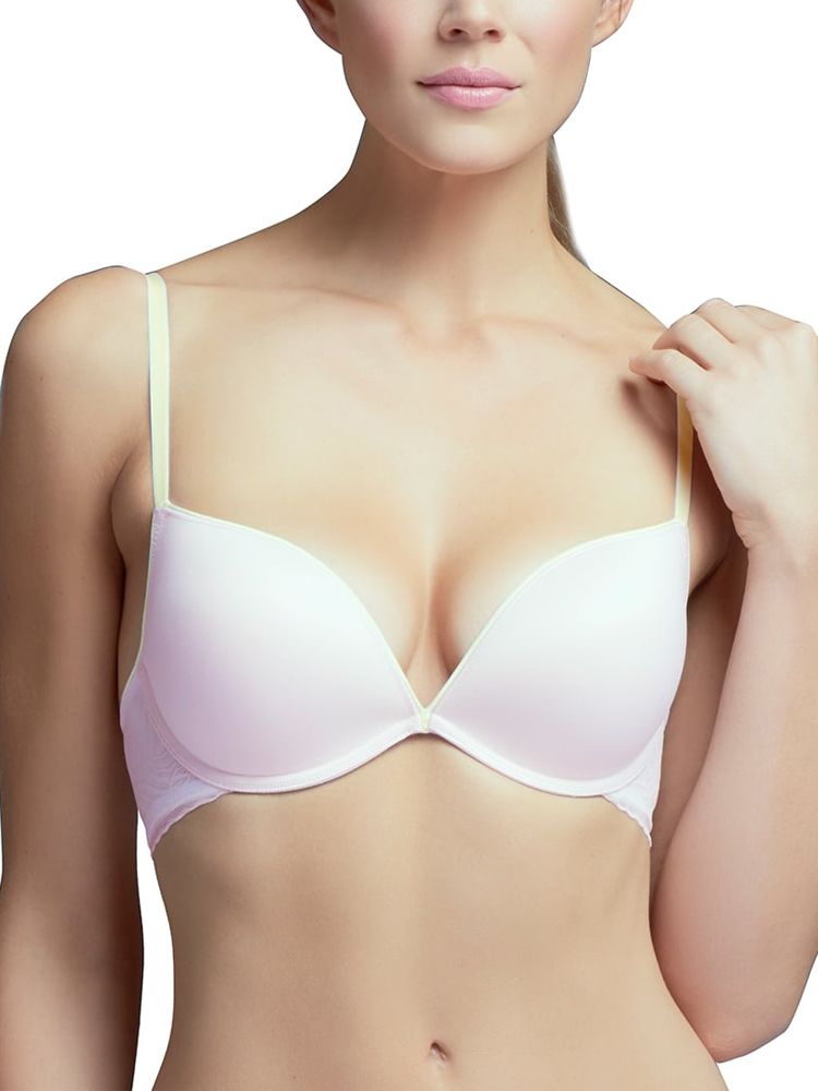 Ultimo Soft Comfort is a super soft push up bra.  This underwired plunge push up bra is a super soft and feels like a second skin.  The unique brushed cotton with graduated foam cups boosts your cup size by up to 2 cup sizes, whilst the delicate lightweight lace wings with power mesh lining add support.  Striking contrast piping detail on neck edge and under arm provides a unique finish.  This bra is perfect for those looking for ultimate comfort whilst gaining a maximum cleavage boost.