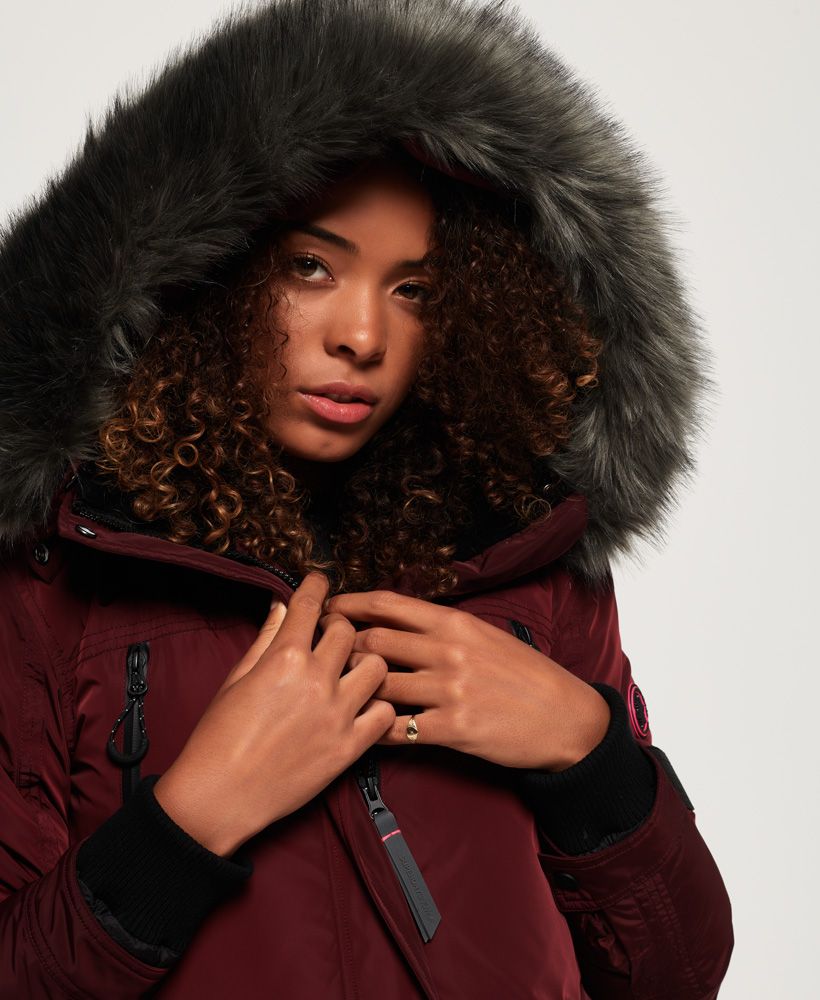 burgundy superdry coat