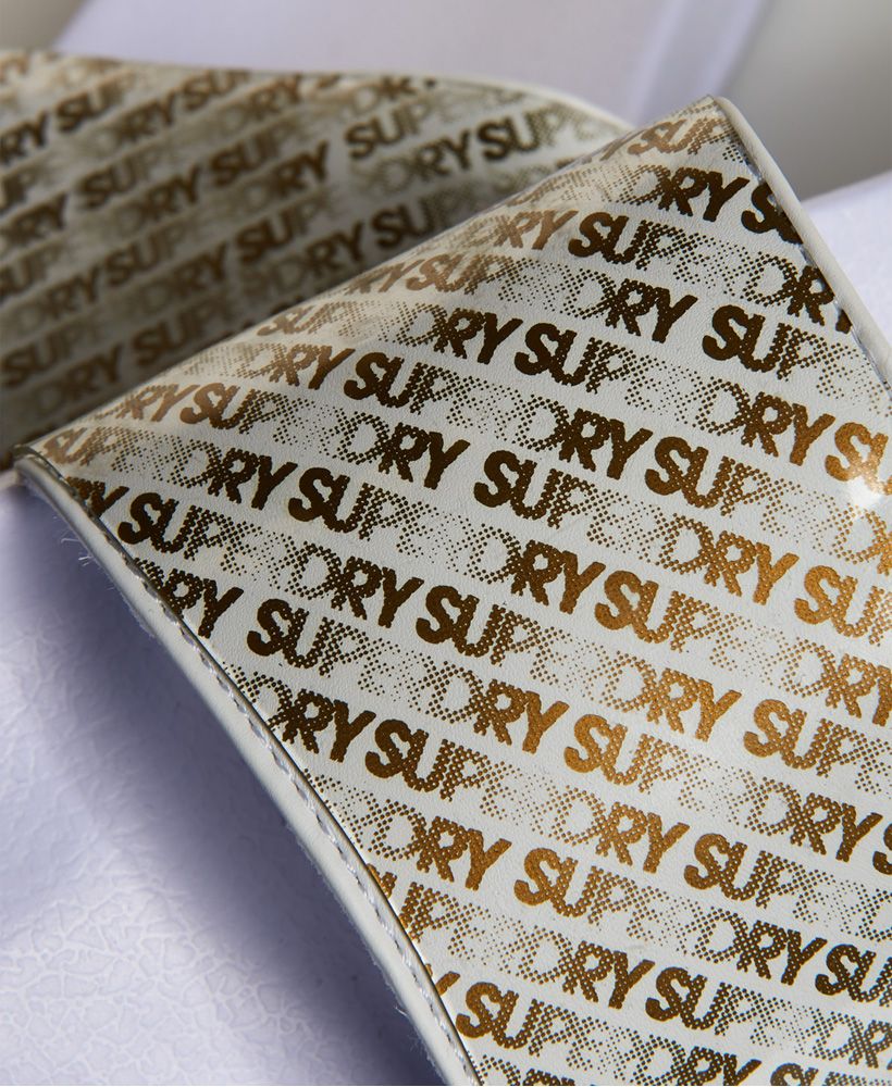 Superdry women’s Repeat Jelly pool sliders. These sliders feature a wide strap with a repeating all over Superdry print and moulded sole for added comfort and are finished with an embossed Superdry logo on the side of the sole.S - UK 3-4, EU 36-37, US 5-6M - UK 5-6, EU 38-39, US 7-8L - UK 7-8, EU 40-41, US 9-10