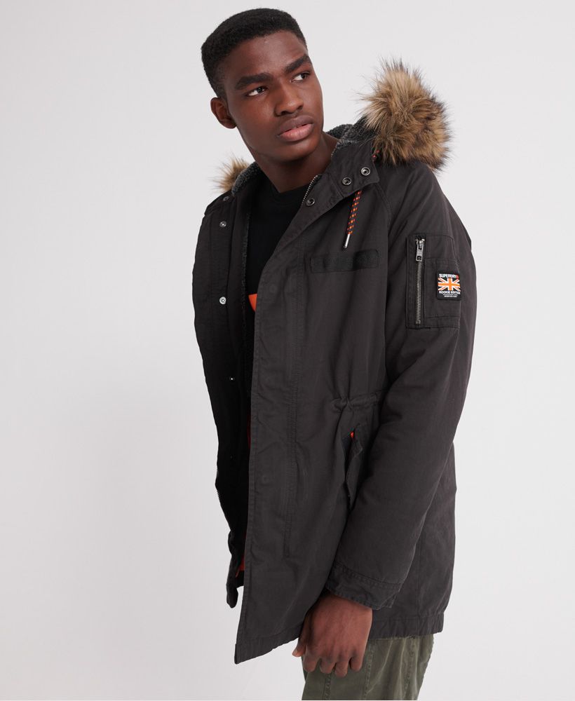 superdry winter aviator parka jacket navy