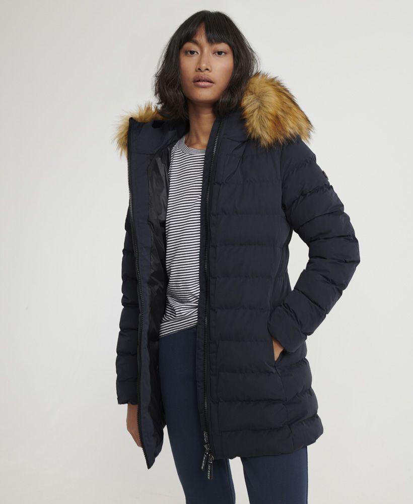 arctic tall puffer coat superdry